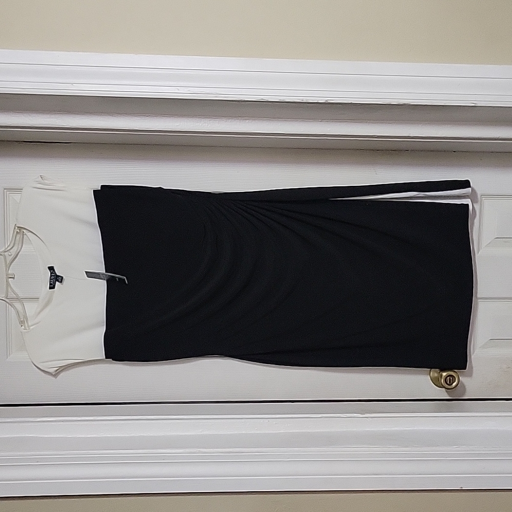 RALPH LAUREN Essentials Color Block Dress Sz 14